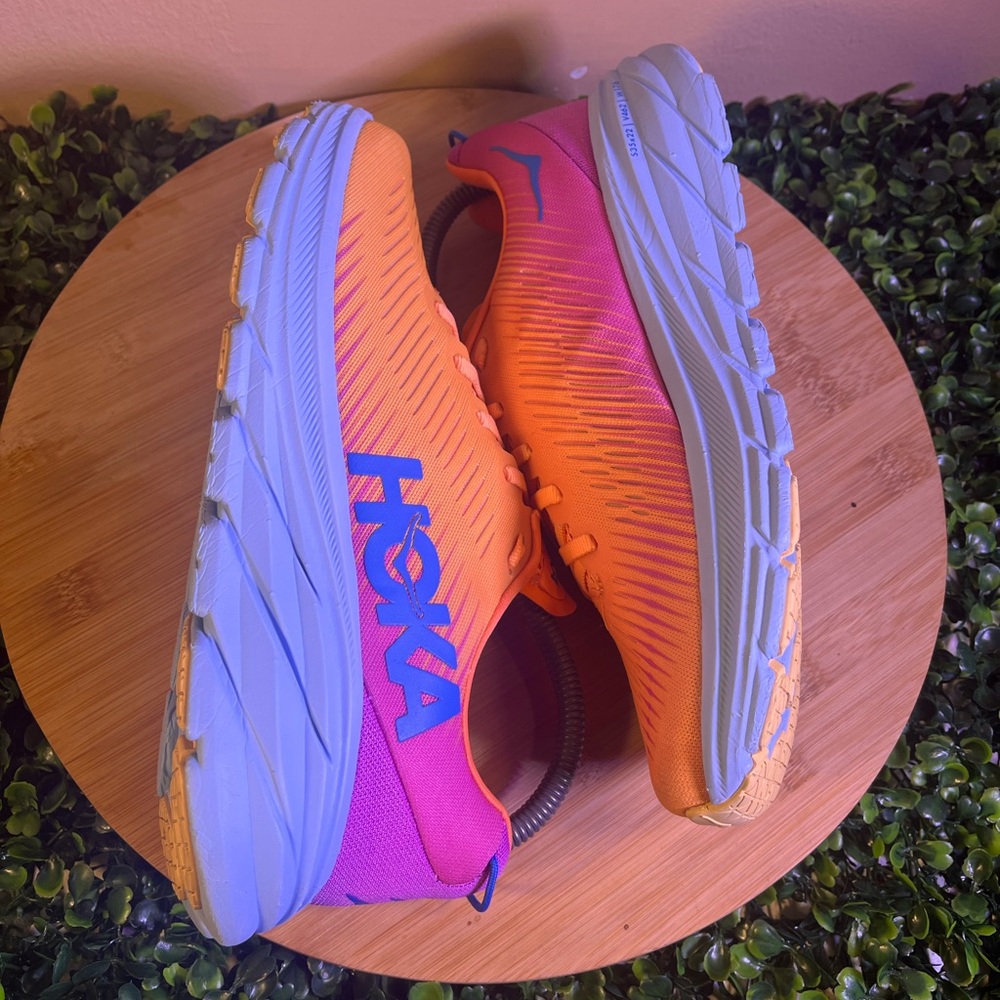 🔥 HOKA RINCON 3 MOCK ORANGE CYCLAMEN RUNNING ATHLETIC SHOES WOMENS SIZE 7.5B - Picture 6 of 11
